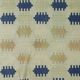 Grand vintage Turkish kilim in blue and ecru, 352 x 217 cm.