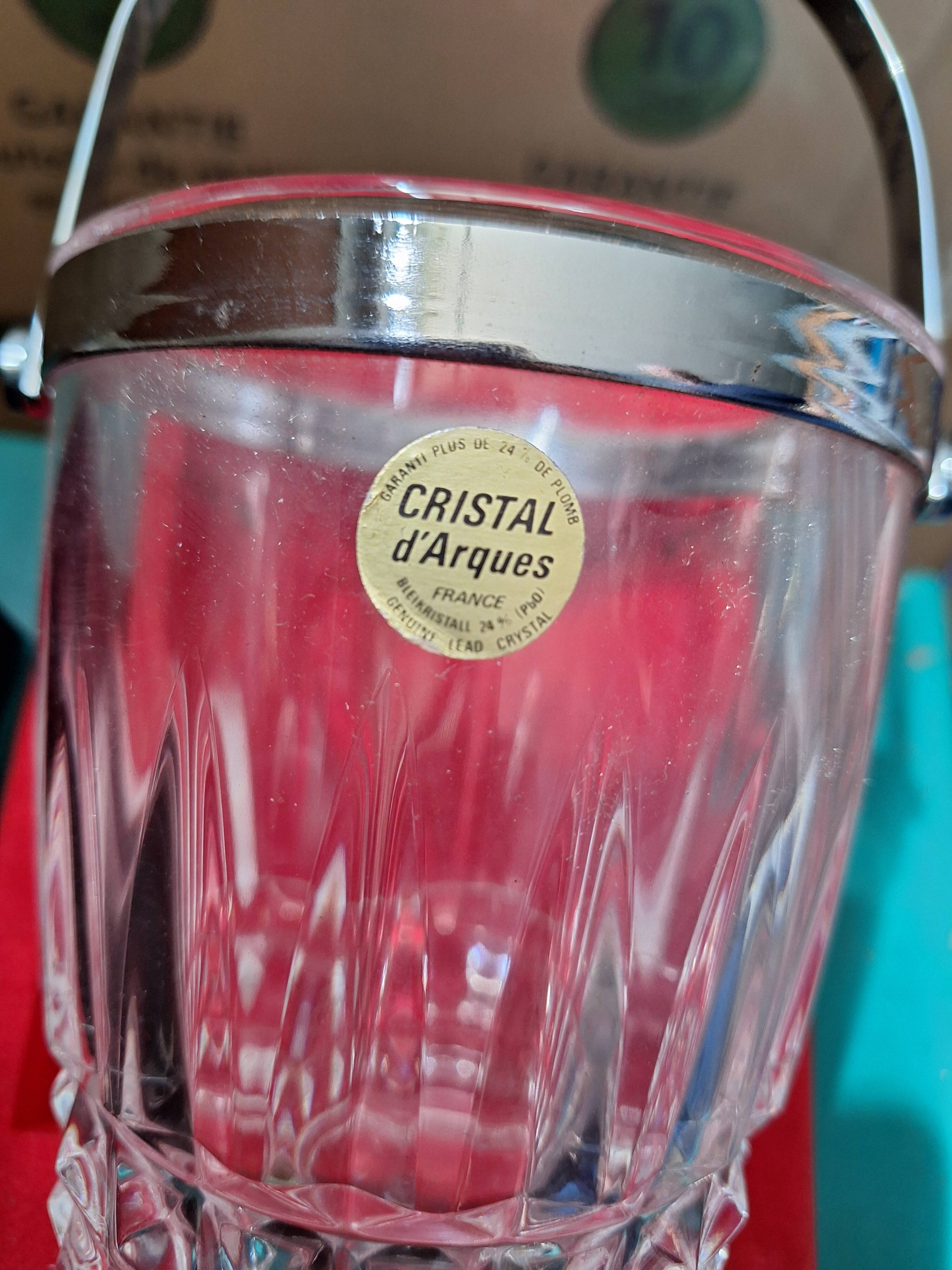 Cristal d'Arques Vallandry new ice bucket in its packaging 1980
