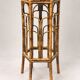 Antique bamboo and rattan stool – hexagonal shape