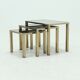 Set 23k Gold Plated Nesting Tables by Belgo Chrom 1970s