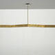 Postmodern hanging lamp in golden metal circa 1980