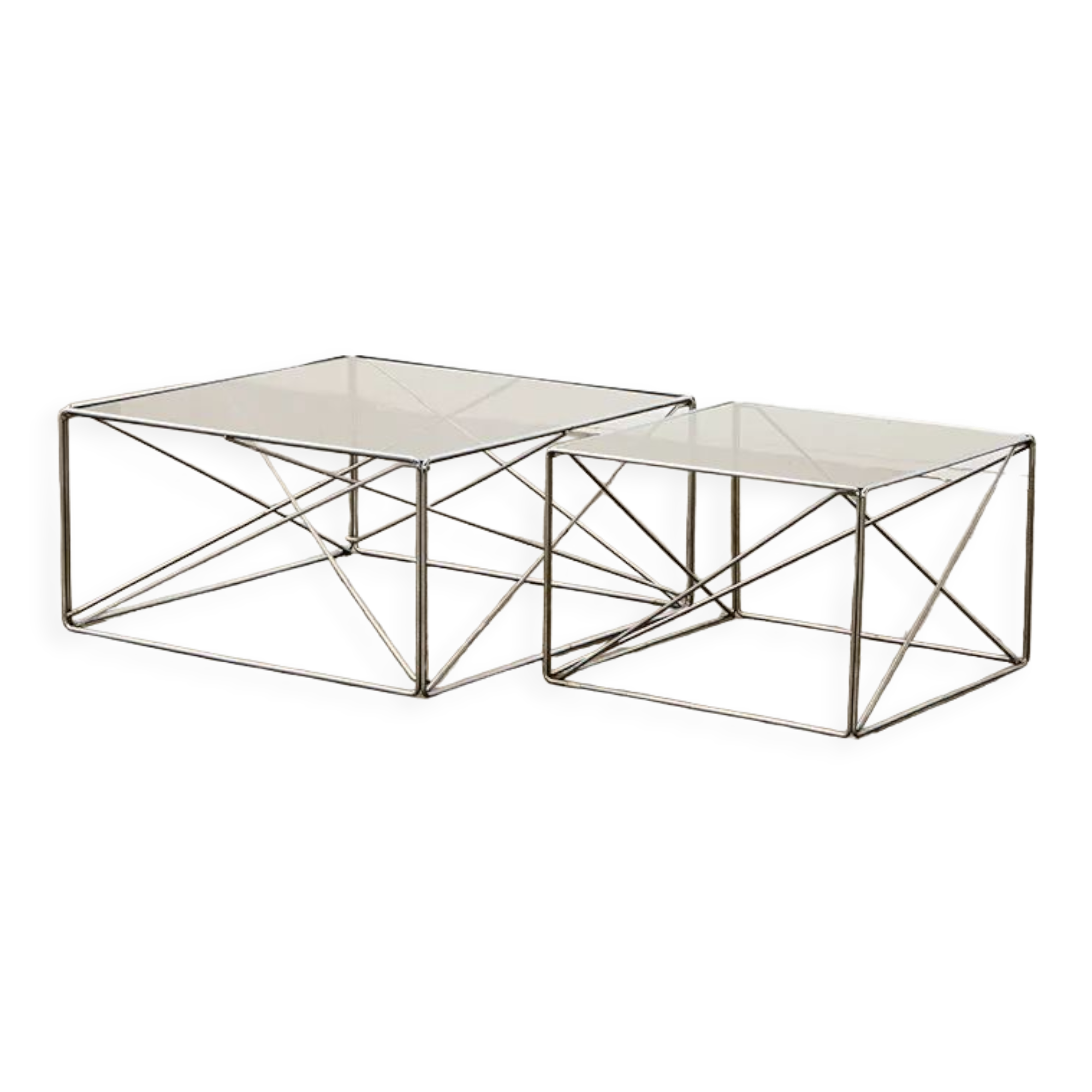 Set of isocele coffee tables france Max Sauze ca. 1970