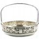 Art Deco fruit basket, silver-plated brass, glass, Kaiser, Germany, 1930s