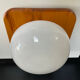 Vintage wall or ceiling light in pine and opaline.