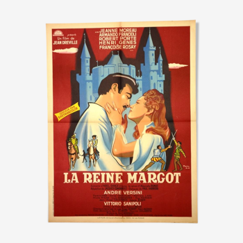 Affiche originale cinéma "La reine Margot" 1954 Moreau, Génès