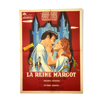 Affiche originale cinéma "La reine Margot" 1954 Moreau, Génès
