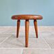 Modernist tripod stool in solid wood, 1950s