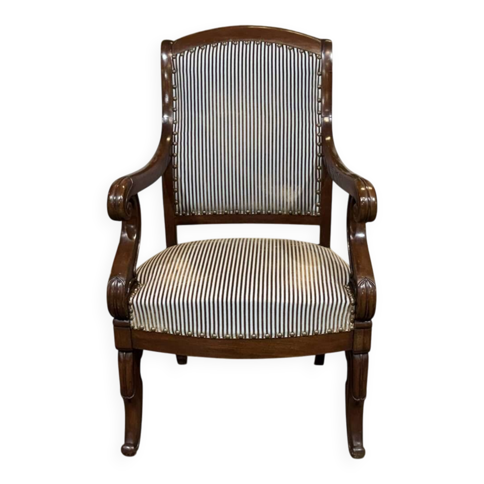 19th Century Restoration Armchair in Mahogany
