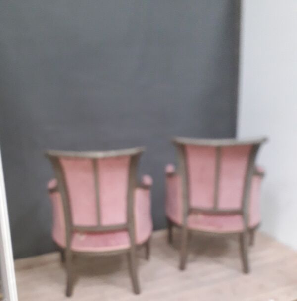 Paire de bergères de style directoire
