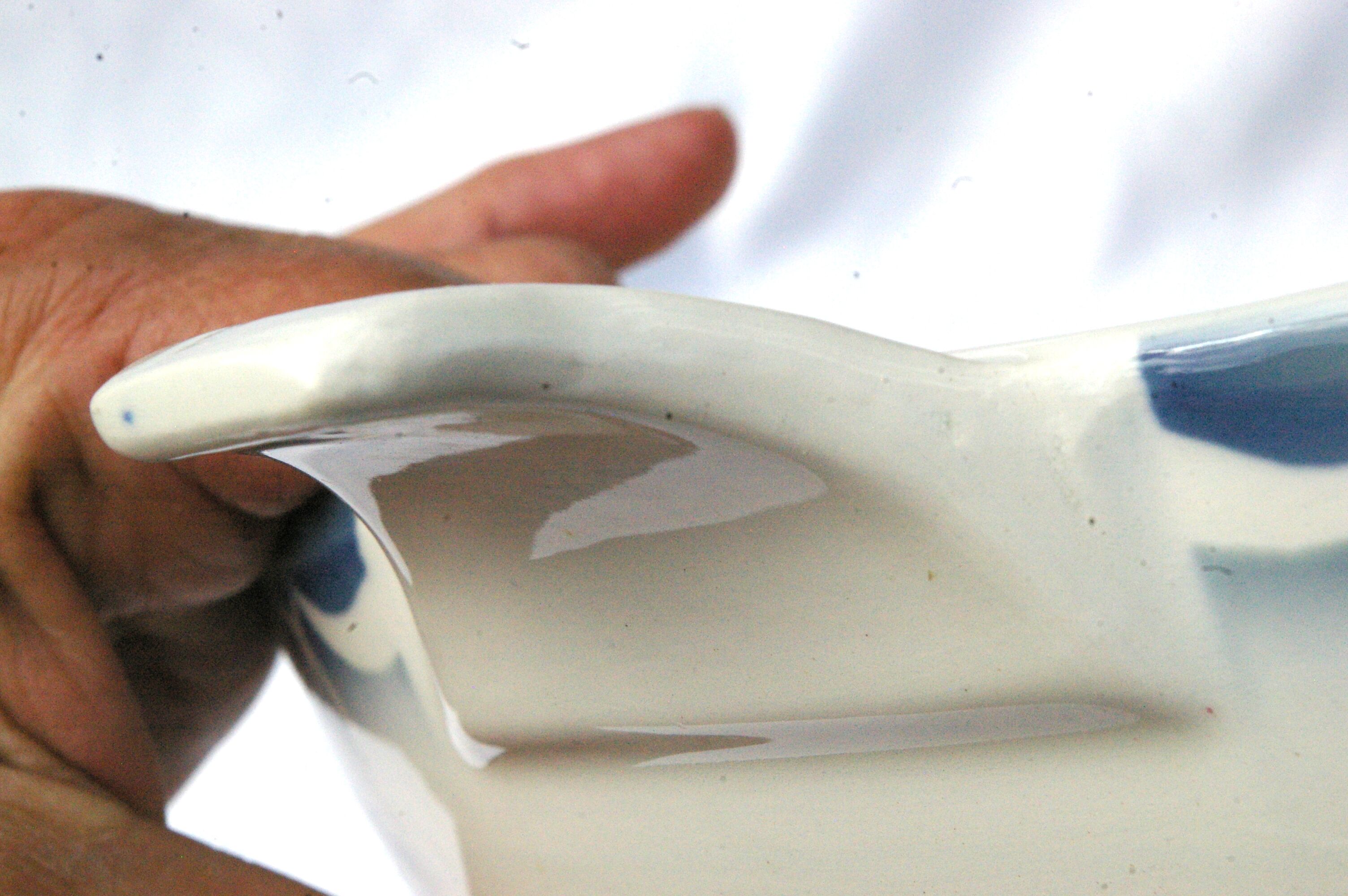 Vintage salad bowl in earthenware from Digoin Sarreguemines model Olga