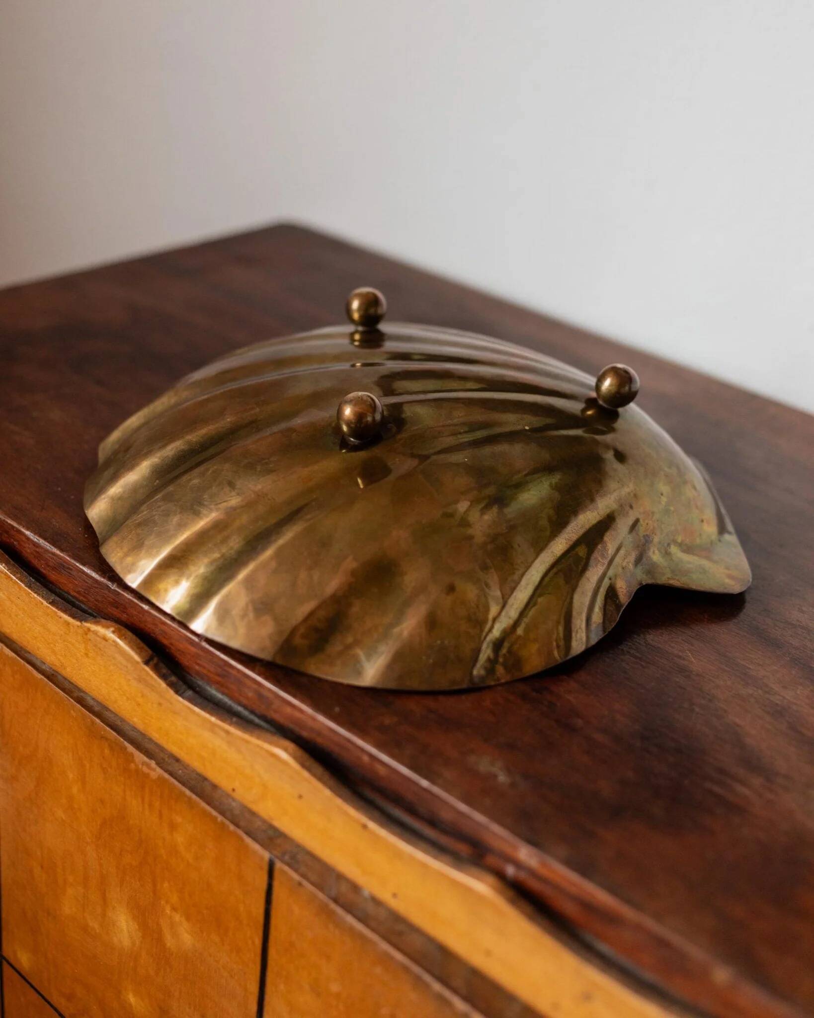 Vintage brass coupe by Renzo Cassetti - Mid-Century design Italy 1960s - Christmas gift idea, elegant retro table decoration, centrepiece.