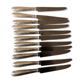 Lot of silver metal knives