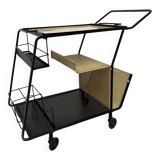 Perforated metal serving trolley style Mathieu Matégot