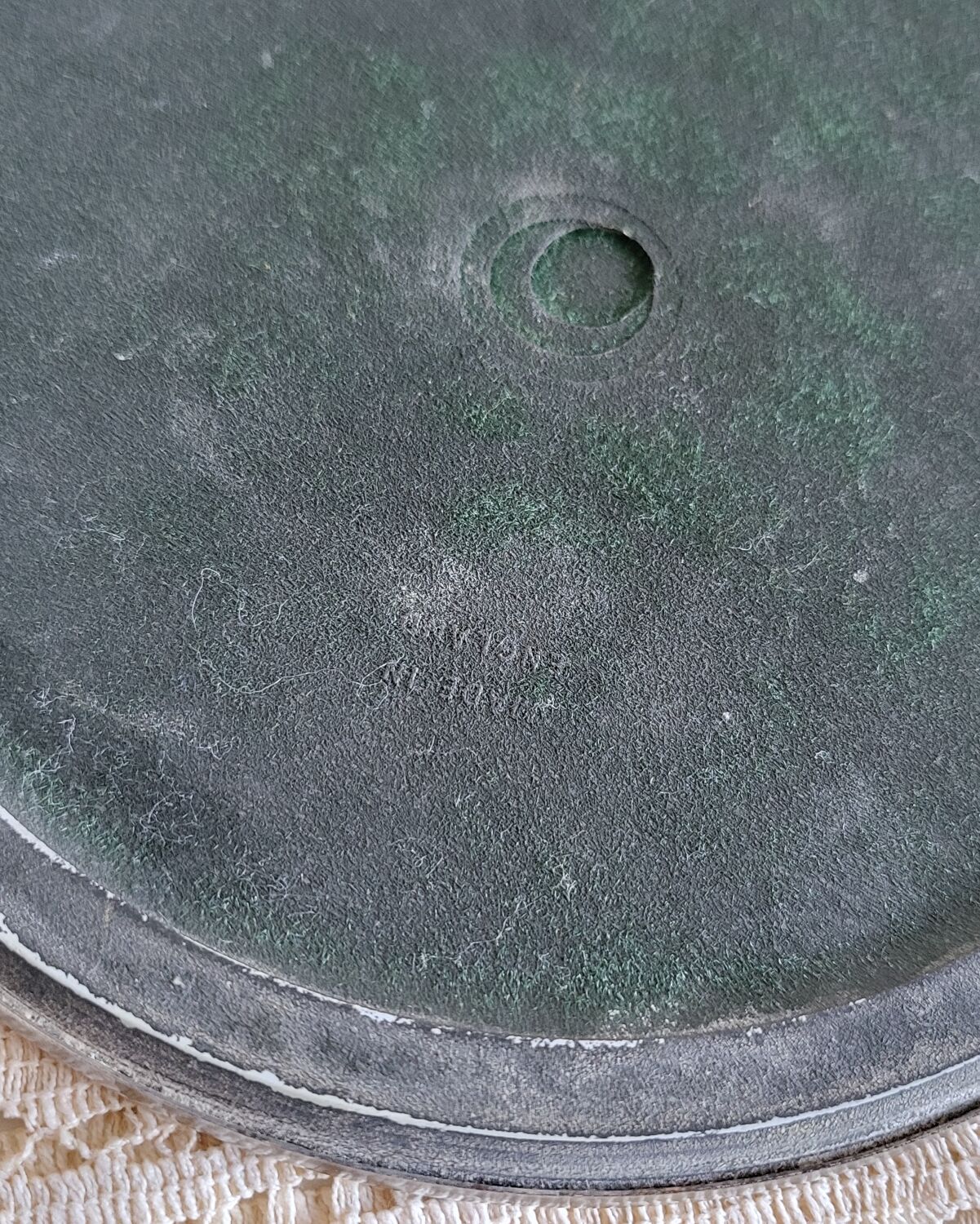 Silver-plated metal trivet English