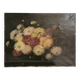 Oil on canvas 19th century bouquet of flowers