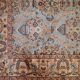 Vintage indian carpet tabriiz handmade 126cm x 188cm 1960s, 1c736