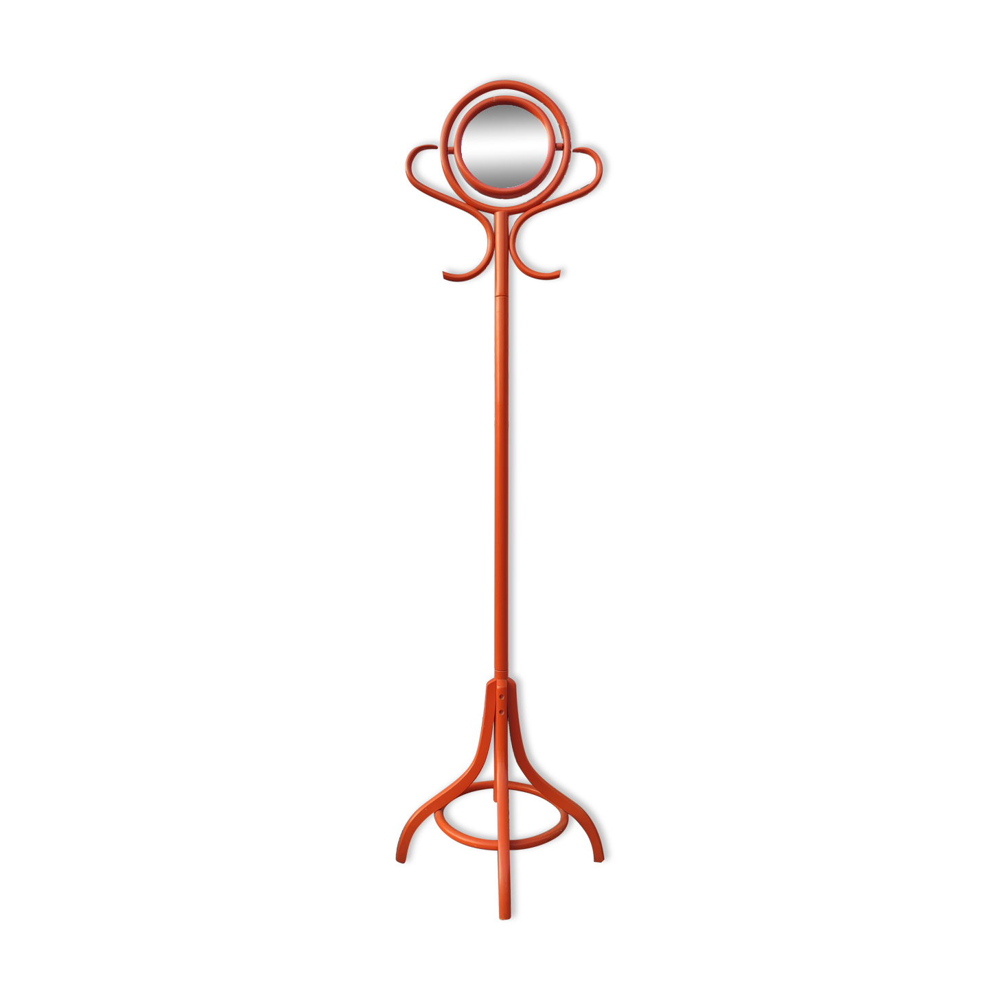 Mirror coat rack on foot