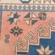 6x10 Salmon & Blue Comtemporary Vintage Rug, 194x297Cm