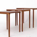 Set of 3 Teak Nesting Tables – 1970s Danish, Mid-Century Modern Design