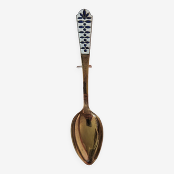 Vermeil and enamel spoon