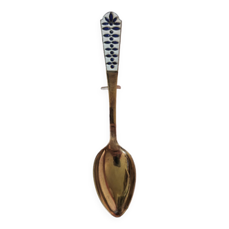 Vermeil and enamel spoon