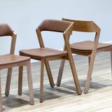 Set of Four Merano Chairs in Beech by Alexander Gufler for Ton