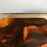 XXL neo-classical tortoiseshell lucite tray 1970