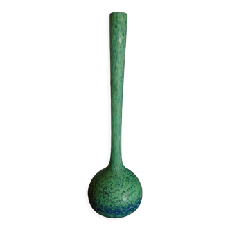 Vase patte de verre Delatte vert et bleu 1920/1949
