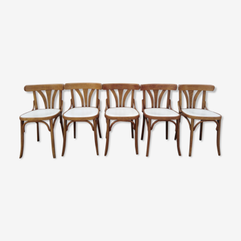 5 chaises bistrot vintage