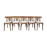 5 vintage bistro chairs