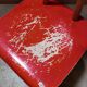 Red wooden chair ton 1960