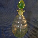 Yellow glass liqueur carafe