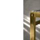 Vintage Mid-Century Italian Modern Brass Coffee Table with Stone Top, 1970s