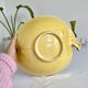 Large vintage salad bowl slip apple shape hand painted earthenware