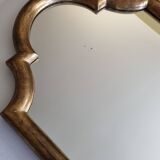 Stucco and wood fireplace mirror 53x38 cm