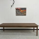 Table de ferme "Dark Brown" en chêne massif 300 X 90 cm