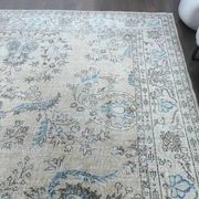 1970s Vintage Persian Handmade Wool Cotton Brown Area Rug 271x371