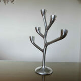 Bougeoir moderniste forme libre en fonte d'aluminium années 70