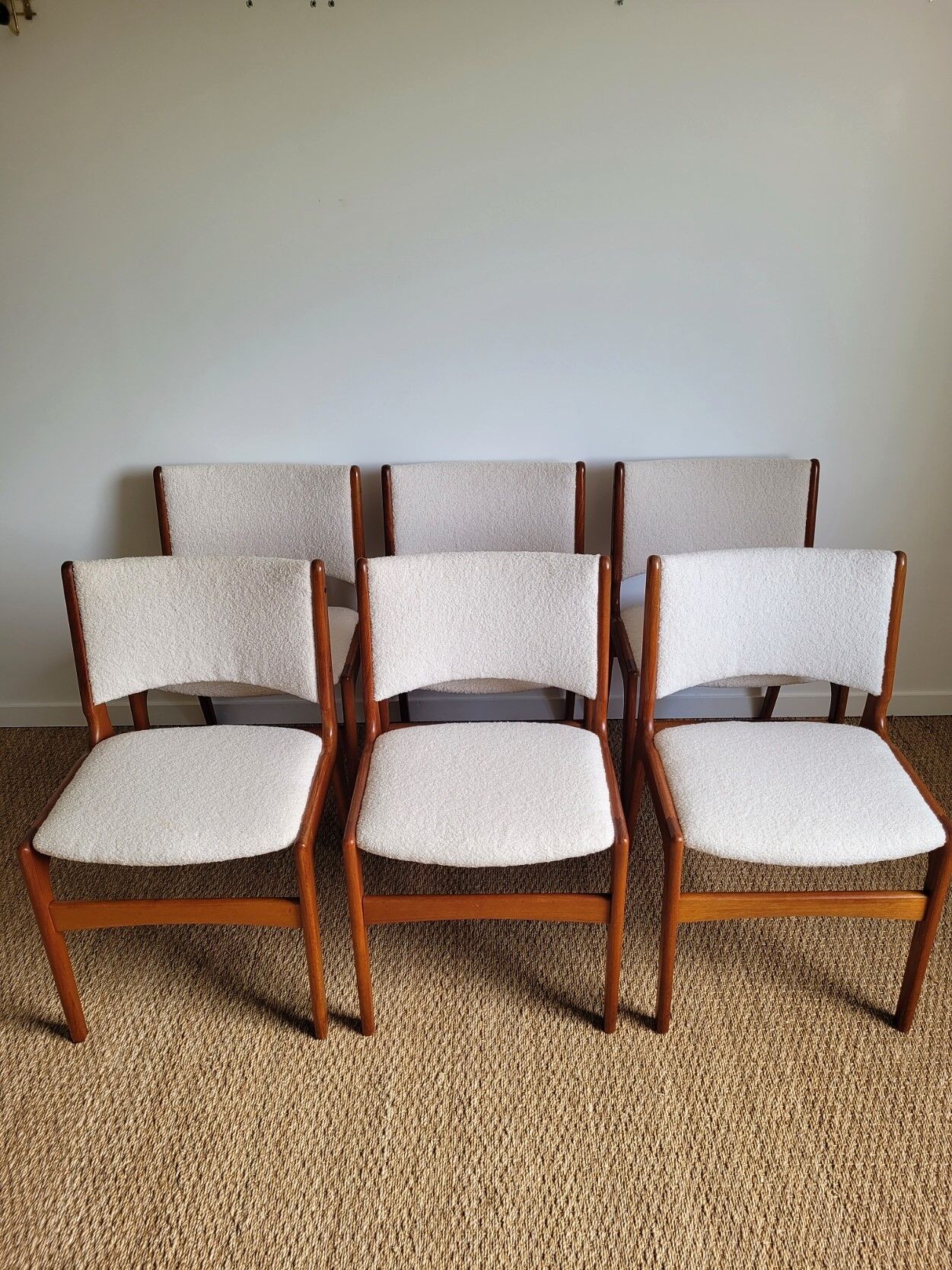 Set of 6 Scandinavian teak chairs Erik Buch model 89