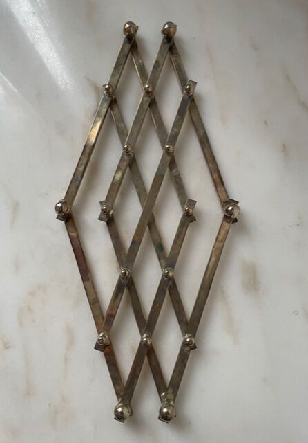 Silvered Metal Art Deco flat underside