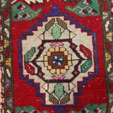 Small Vintage Turkish Rug 93x50 cm, Short Runner, Tribal, Shabby, Mini Carpet