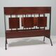 Vintage teak and metal magazine rack, Netherlands 1960-1970