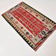 3x5 Red Green Tribal Vintage Kilim Rug, 88x147Cm