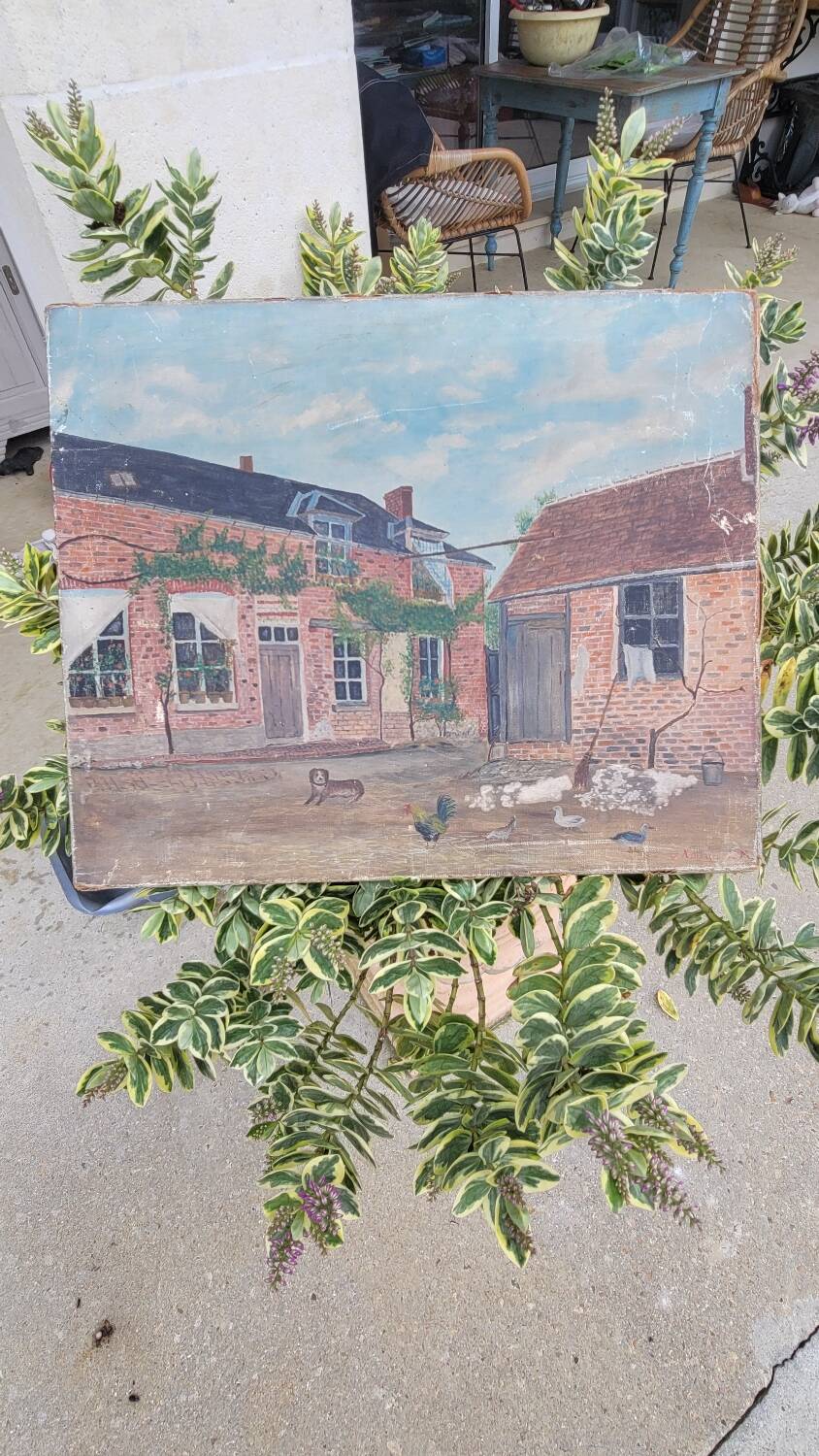 Countryside canvas painting