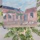 Countryside canvas painting