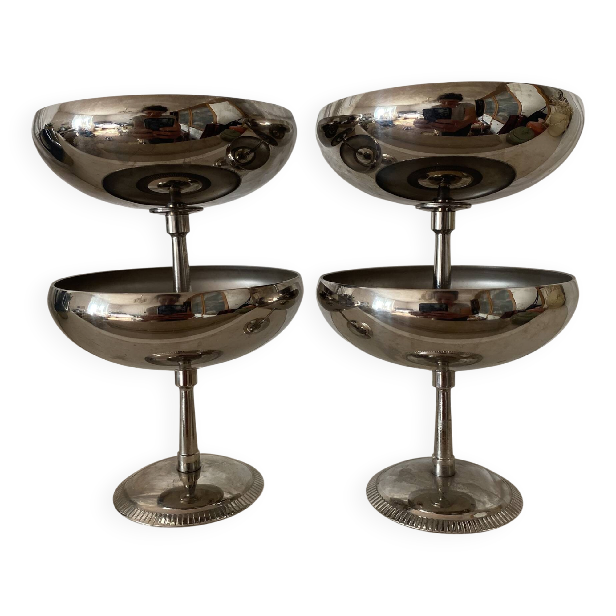 Coupes en inox vintage