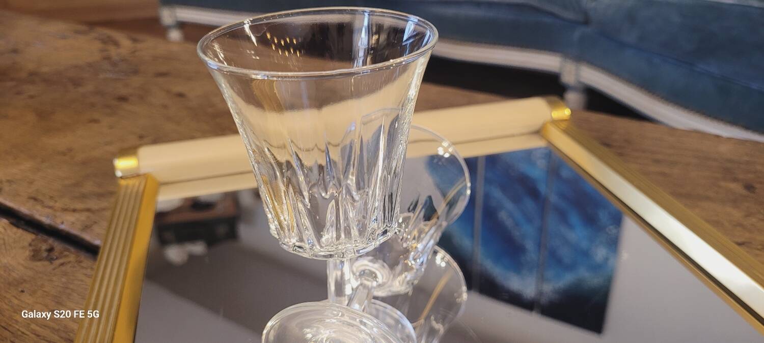 70's water glasses and wine glasses set