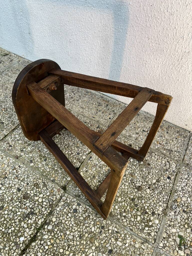 Industrial wooden stool