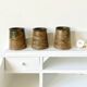 Set 6 cups cups vintage pyrite stoneware
