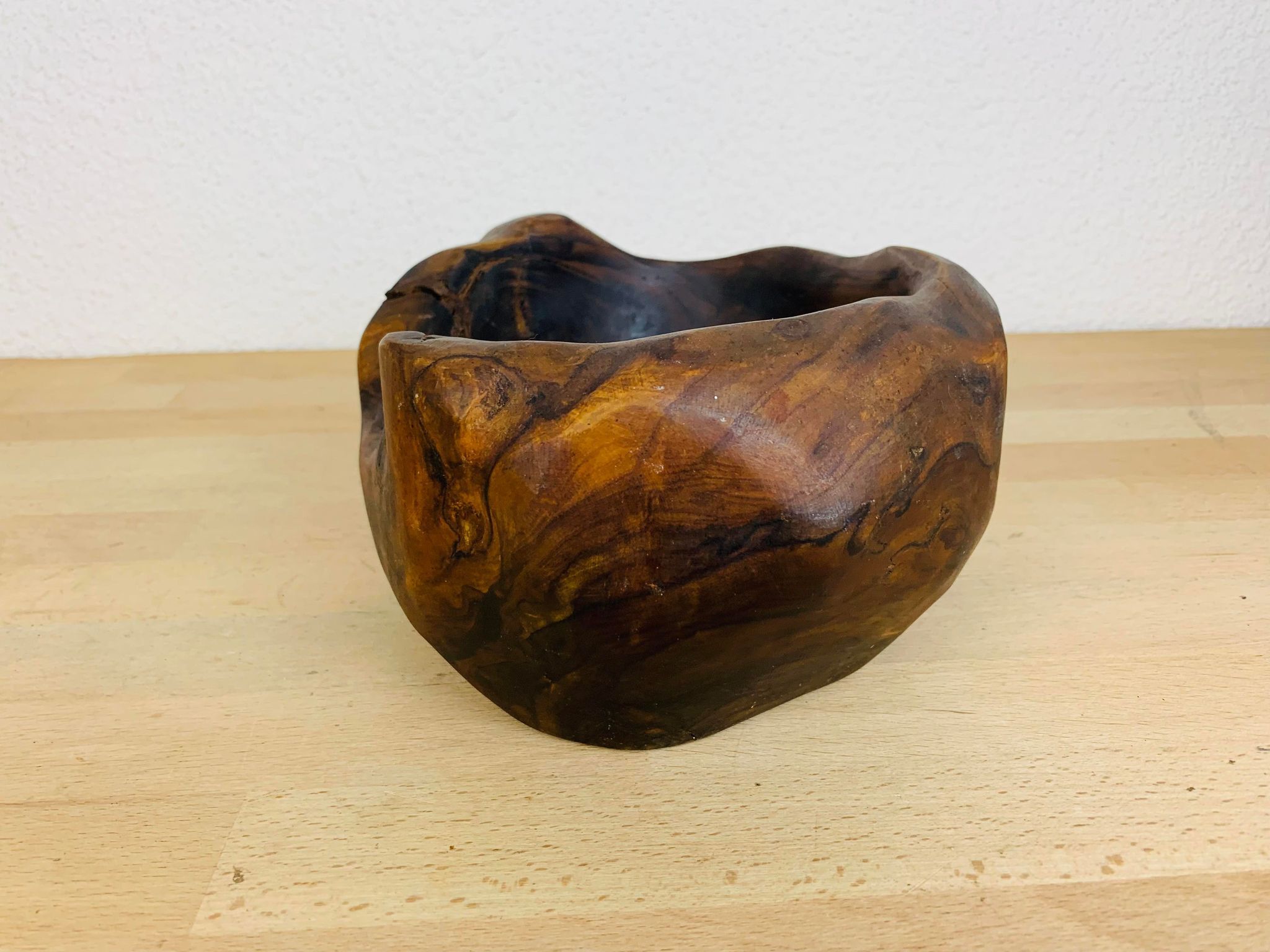 Empty pocket cut solid wood brutalist